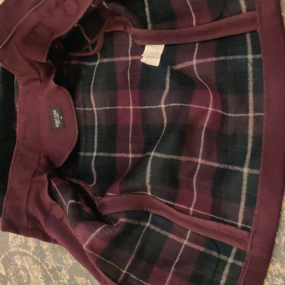 Hunt Kids new classic Purple wool blend rabbit fur detachable Hooded Coat sz 100 - Picture 12 of 16